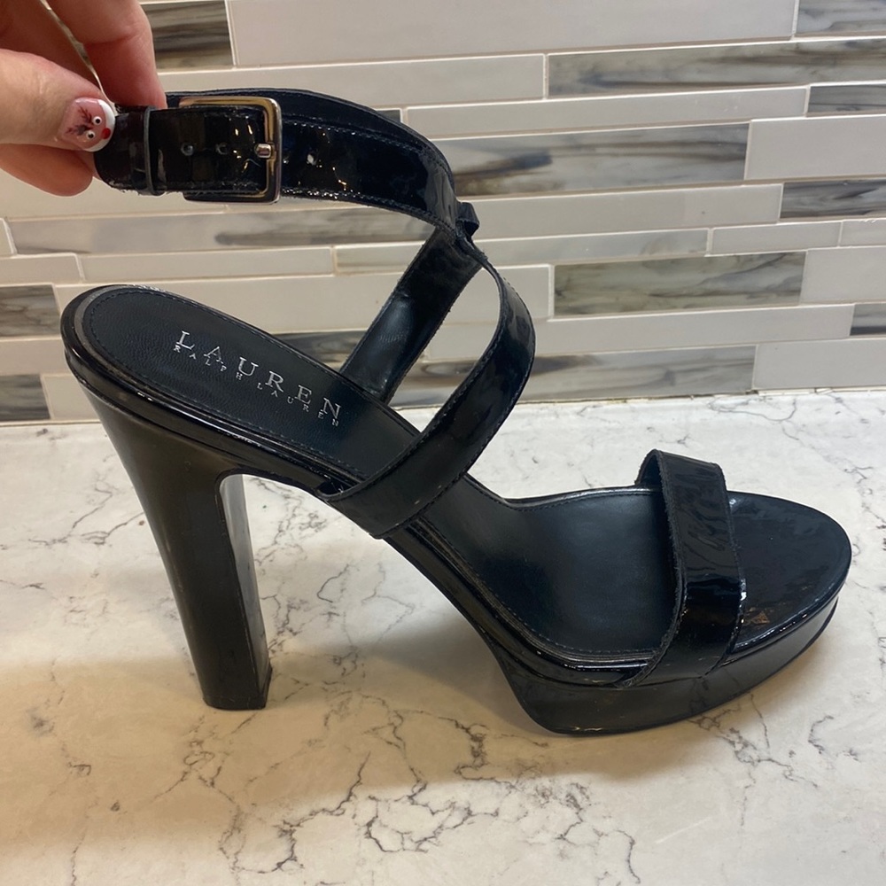 Patton leather platform 5” heels